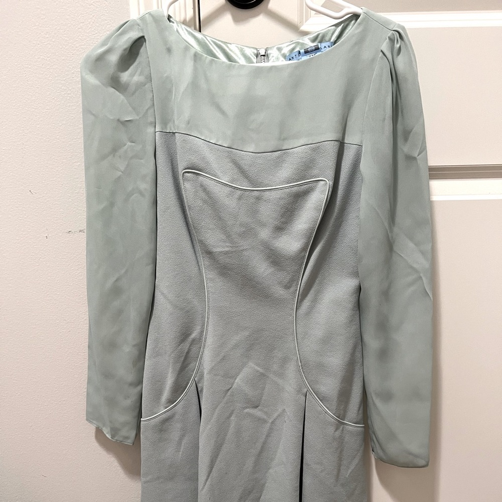 Mint green tea dress
